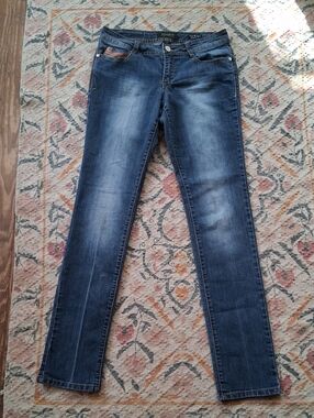 Rocawear Vintage Skinny Jeans in Dark Blue Wash